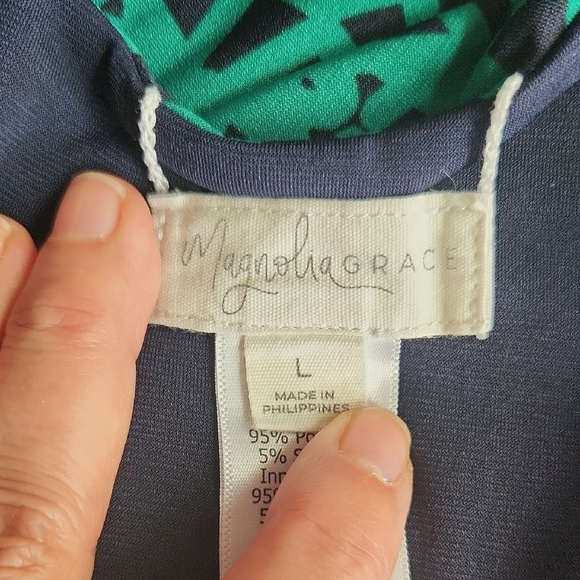 Stitch Fix Magnolia Grace reversible navy and green dress Size Large - Picture 6 of 8